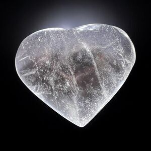 Clear Quartz Crystal Heart‎ Carving (#10)